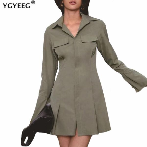 solid autumn army green shirt dress women street fashion party elegant turn-down collar folds waist button streetwear casual dresses, Black;gray
solid autumn army green shirt dress women street fashion party elegant turn-down collar folds waist button streetwear casual dresses, Black;gray