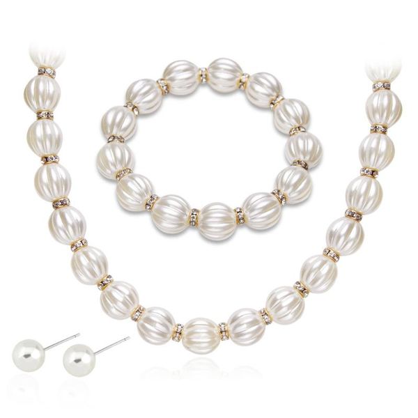 earrings & necklace 3 piece set luxury women jewelry sets bracelet fashion wedding pearl jewellery arrivals for brides, Silver
earrings & necklace 3 piece set luxury women jewelry sets bracelet fashion wedding pearl jewellery arrivals for brides, Silver