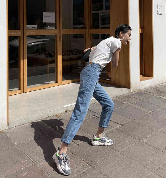 high-waisted breeches high-waist women's tide spring and autumn 2021 korean summer style loose hare ny pants cut, Blue
high-waisted breeches high-waist women's tide spring and autumn 2021 korean summer style loose hare ny pants cut, Blue