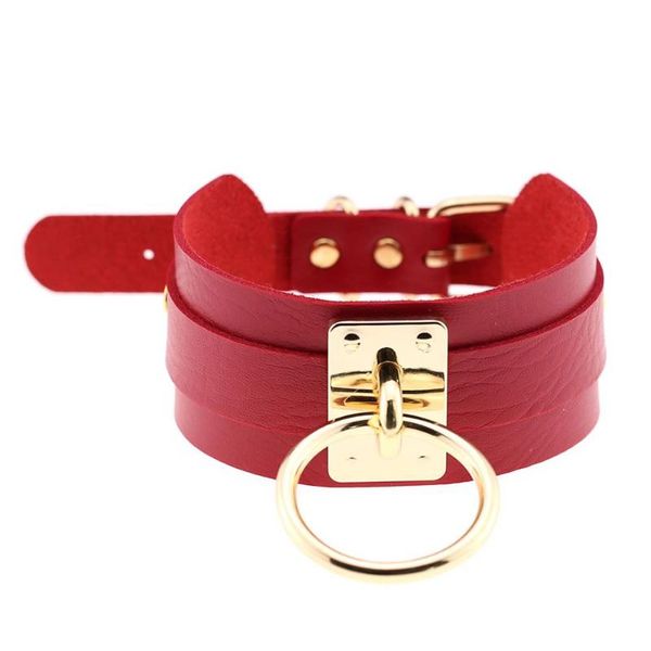 chokers gothic pu leather choker collar bondage punk rock goth belt necklace women jewelry, Golden;silver
chokers gothic pu leather choker collar bondage punk rock goth belt necklace women jewelry, Golden;silver
