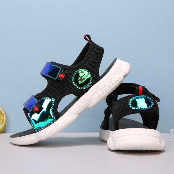 summer style children's sandals girls cute printed sequined soft sandals boys breathable student fashion beach sandals 210713, Black;red
summer style children's sandals girls cute printed sequined soft sandals boys breathable student fashion beach sandals 210713, Black;red