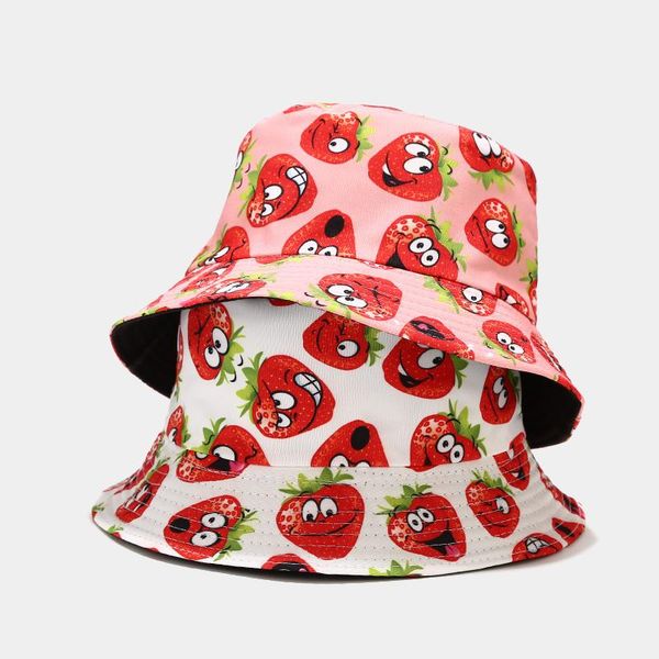wide brim hats cute strawberry fisherman hat lovely for girls reversible bucket outdoor foldable casual caps, Blue;gray
wide brim hats cute strawberry fisherman hat lovely for girls reversible bucket outdoor foldable casual caps, Blue;gray