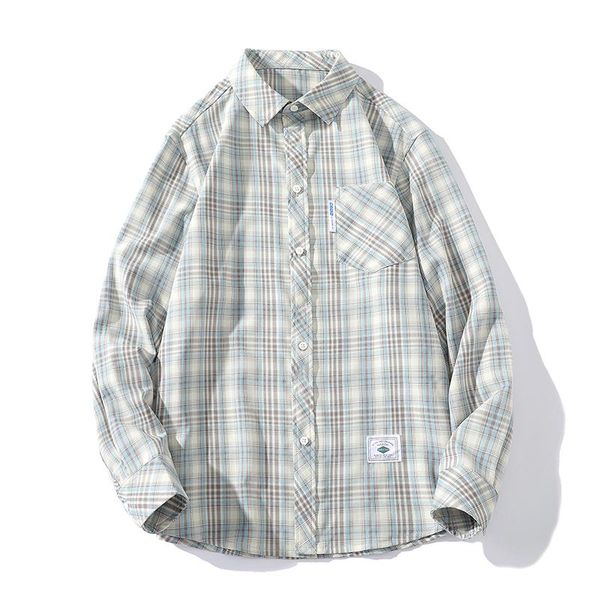 men's casual shirts checkered for men autumn long sleeved leisure slim fit plaid shirt square collar soft causal male with front pocke, White;black
men's casual shirts checkered for men autumn long sleeved leisure slim fit plaid shirt square collar soft causal male with front pocke, White;black