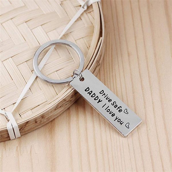 keychains stainless steel key ring drive safe car keychain gift father's creative letter keyring chain, Silver
keychains stainless steel key ring drive safe car keychain gift father's creative letter keyring chain, Silver