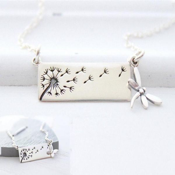 pendant necklaces 2021 stripe valentine anniversary gift vintage silvery dandelion charm necklace with dragonfly butterfly jewelry, Silver
pendant necklaces 2021 stripe valentine anniversary gift vintage silvery dandelion charm necklace with dragonfly butterfly jewelry, Silver