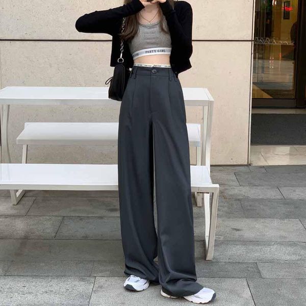 women's pants & capris straight large size casual solid wide leg trousers streetwear suit full-length selling chic loose 2021, Black;white
women's pants & capris straight large size casual solid wide leg trousers streetwear suit full-length selling chic loose 2021, Black;white