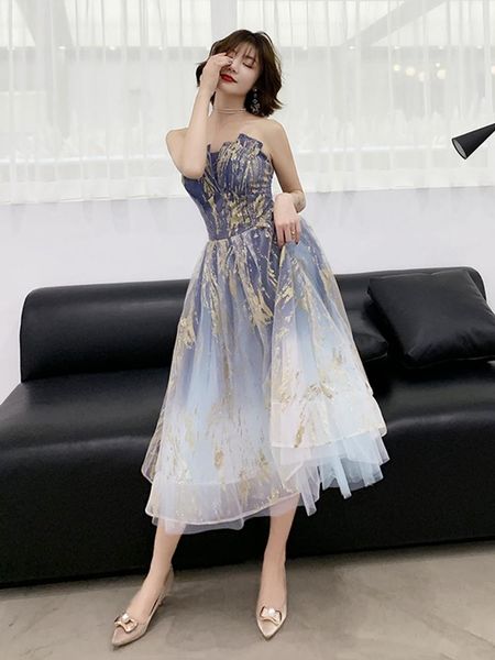 party dresses shiny sequined starry sky evening dress elegant strapless lace up a-line prom gown formal dres, White;black
party dresses shiny sequined starry sky evening dress elegant strapless lace up a-line prom gown formal dres, White;black
