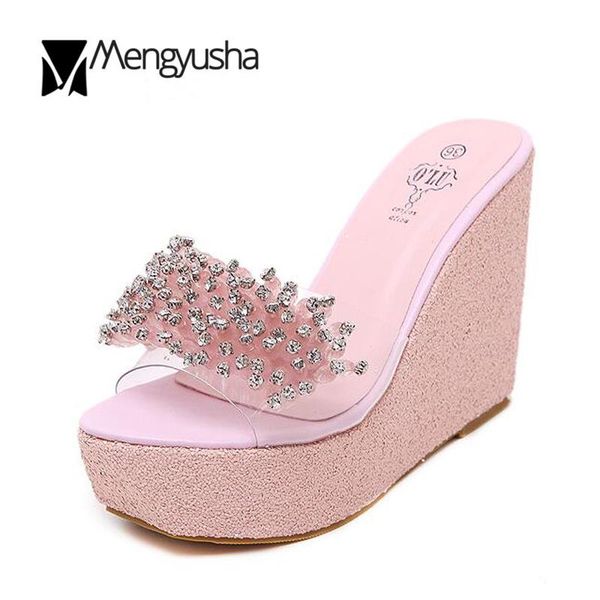 sweet pink crystal transparent platform sandals women summer shoes glitter thick high heels ladies wedges sandalias mujer, Black
sweet pink crystal transparent platform sandals women summer shoes glitter thick high heels ladies wedges sandalias mujer, Black