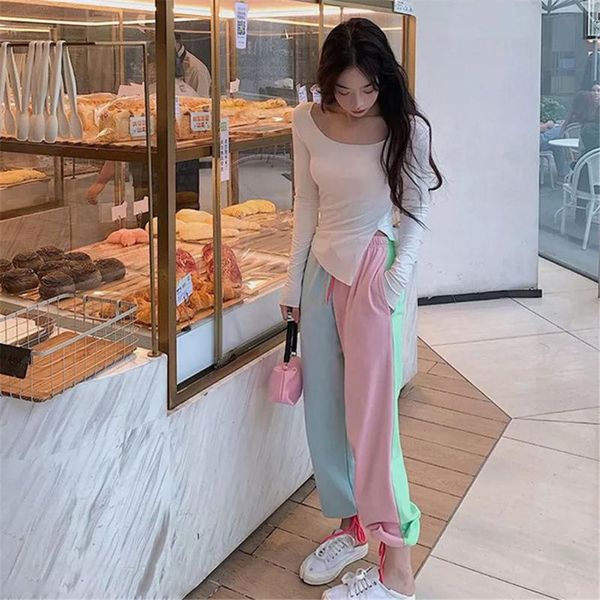 women's pants & capris patchwork cargo women hip hop high waist pantalon cool solid femme pink loose pockets trousers girls streetwear, Black;white
women's pants & capris patchwork cargo women hip hop high waist pantalon cool solid femme pink loose pockets trousers girls streetwear, Black;white