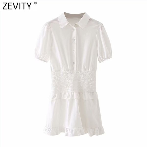 zevity women fashion short sleeve elastic pleats ruffles white shirt dress ladies chic breasted casual slim vestido ds5015 210419, Black;gray
zevity women fashion short sleeve elastic pleats ruffles white shirt dress ladies chic breasted casual slim vestido ds5015 210419, Black;gray