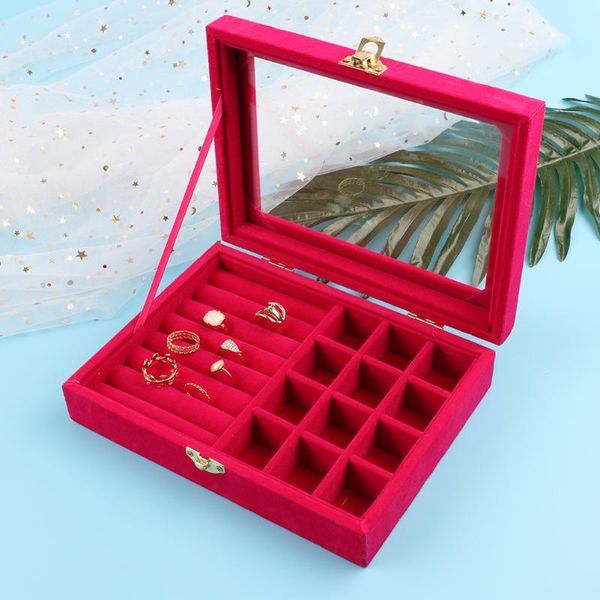 storage boxes & bins retro glass velvet jewelry box necklace ring earrings display organiser casket holder tray
storage boxes & bins retro glass velvet jewelry box necklace ring earrings display organiser casket holder tray