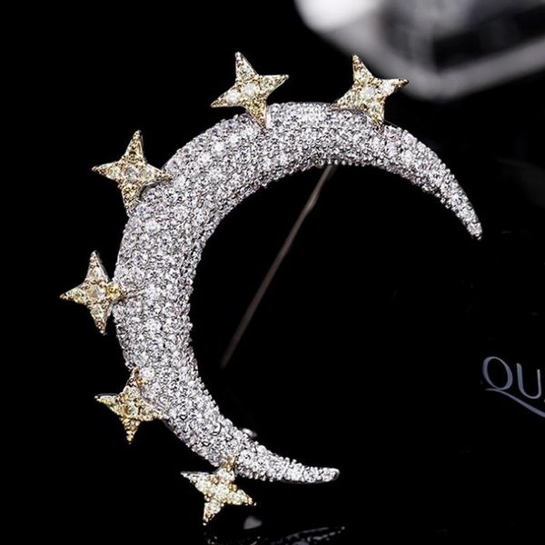 pins, brooches zlxgirl men's copper moon wedding brooch jewelry scarf pins classic gold decoration corsage hijab accessory, Gray
pins, brooches zlxgirl men's copper moon wedding brooch jewelry scarf pins classic gold decoration corsage hijab accessory, Gray