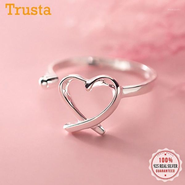 cluster rings trustdavis real 925 sterling silver fashion romantic hollow heart opening ring for women wedding party fine s925 jewelry db193, Golden;silver
cluster rings trustdavis real 925 sterling silver fashion romantic hollow heart opening ring for women wedding party fine s925 jewelry db193, Golden;silver