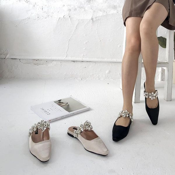 slippers shallow design outdoor flats casual beach shoes woman size 35-39 fashion women round toe slides crystal mules, Black
slippers shallow design outdoor flats casual beach shoes woman size 35-39 fashion women round toe slides crystal mules, Black