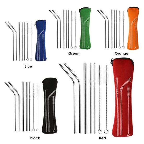 drinking straws reusable 304 stainless steel sturdy bent straight metal with cleaning brush portable bar party accessory healthy
drinking straws reusable 304 stainless steel sturdy bent straight metal with cleaning brush portable bar party accessory healthy