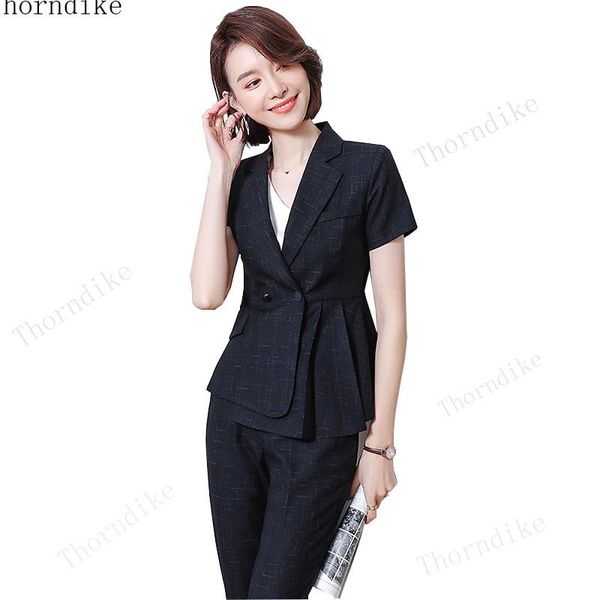 thorndike summer formal professional business women suits with jackets and pants female trousers sets ol styles blazers outfits women's, White;black
thorndike summer formal professional business women suits with jackets and pants female trousers sets ol styles blazers outfits women's, White;black
