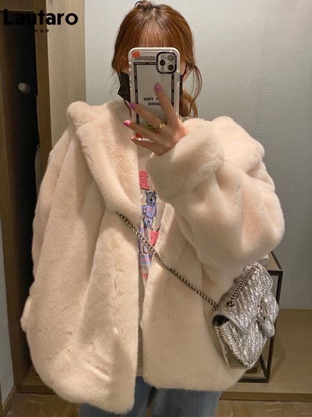 women's fur & faux lautaro winter white oversized warm coat hood long sleeve fluffy jacket korean fashion clothing for womens street 20, Black
women's fur & faux lautaro winter white oversized warm coat hood long sleeve fluffy jacket korean fashion clothing for womens street 20, Black