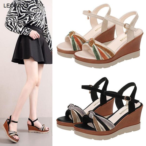 sandals slope heel women's 2021 summer retro high muffin bottom fashion fish mouth leakage toe, Black
sandals slope heel women's 2021 summer retro high muffin bottom fashion fish mouth leakage toe, Black