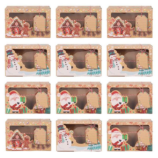 gift wrap 6/12pcs christmas cookie boxes treat box xmas santa kraft food bakery with window tags navidad decor year
gift wrap 6/12pcs christmas cookie boxes treat box xmas santa kraft food bakery with window tags navidad decor year