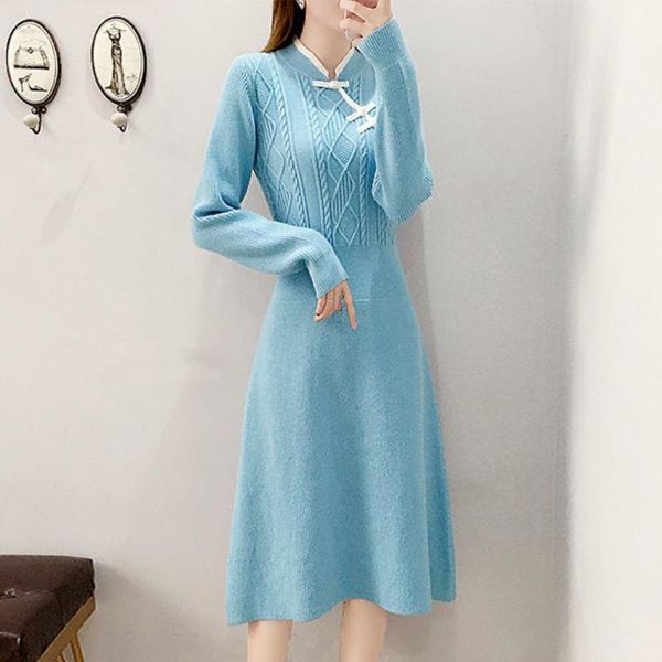 party dresses 2021 autumn and winter waist temperament improved cheongsam sweater dress ladies knitted bottoming inner, White;black
party dresses 2021 autumn and winter waist temperament improved cheongsam sweater dress ladies knitted bottoming inner, White;black