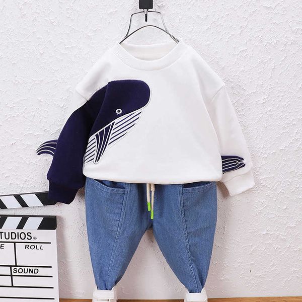 bear leader baby boys fall clothes for kids toddler clothing sets autumn shark cartoon sweatshirt+jeans 2pcs casual costumes g1023, White
bear leader baby boys fall clothes for kids toddler clothing sets autumn shark cartoon sweatshirt+jeans 2pcs casual costumes g1023, White