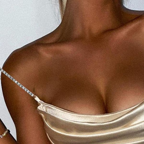 fashion silk womens cami crop metal chain sling pile collar slim party streetwear corset short, White
fashion silk womens cami crop metal chain sling pile collar slim party streetwear corset short, White