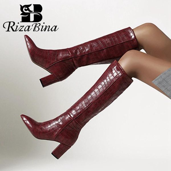 boots rizabina women knee fashion high heel winter shoes woman warm stone print long boot office lady footwear size 34-43, Black
boots rizabina women knee fashion high heel winter shoes woman warm stone print long boot office lady footwear size 34-43, Black