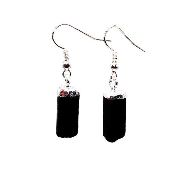 raw black tourmaline natural stone crystal healing drop earrings dangle & chandelier, Silver
raw black tourmaline natural stone crystal healing drop earrings dangle & chandelier, Silver