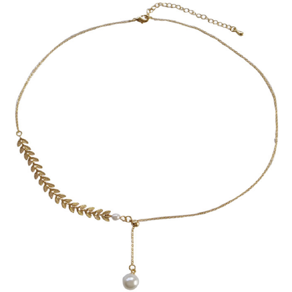 chains pjx golden wheat spike trendy collarbone pearl pendant choker chain ins wind personality ymmetrical necklaces hmt, Silver
chains pjx golden wheat spike trendy collarbone pearl pendant choker chain ins wind personality ymmetrical necklaces hmt, Silver