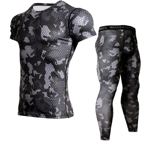 men's tracksuits mma muscle men tracksuit compression set t-shirt fitness tights short sleeeve shirt legging gyms 2pcs / s, Gray
men's tracksuits mma muscle men tracksuit compression set t-shirt fitness tights short sleeeve shirt legging gyms 2pcs / s, Gray