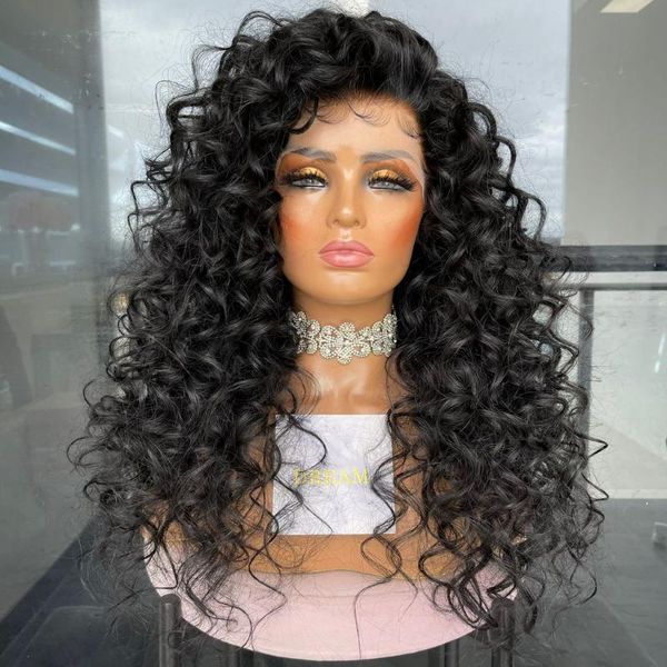 lace wigs natural black glueless jerry curly middle part water wave preplucked front for women bleached knots human hair wig 180, Black;brown
lace wigs natural black glueless jerry curly middle part water wave preplucked front for women bleached knots human hair wig 180, Black;brown