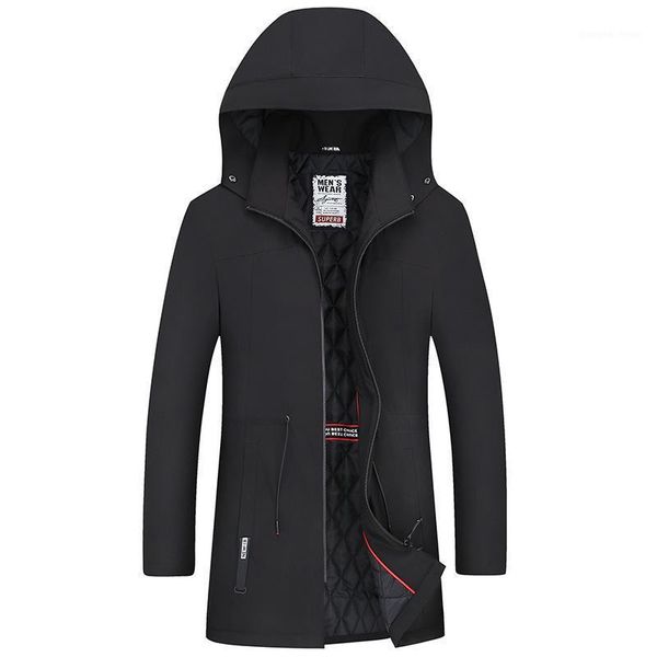 men's medium and long cotton padded jacket, fat man's slim down middle-aged detachable hat & parkas, Black
men's medium and long cotton padded jacket, fat man's slim down middle-aged detachable hat & parkas, Black