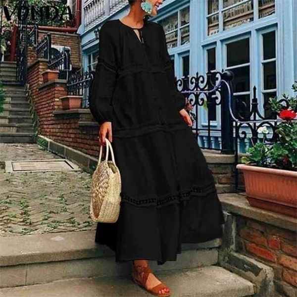 vonda 5xl bohemian long dress woman autumn v neck hollow out long lantern sleeve loose dresses casual solid vestido plus size, Black;gray
vonda 5xl bohemian long dress woman autumn v neck hollow out long lantern sleeve loose dresses casual solid vestido plus size, Black;gray