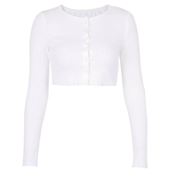 women's t-shirt slim long sleeve sweater crop white v-neck open front cardigan button up autumn knitting jumper
women's t-shirt slim long sleeve sweater crop white v-neck open front cardigan button up autumn knitting jumper