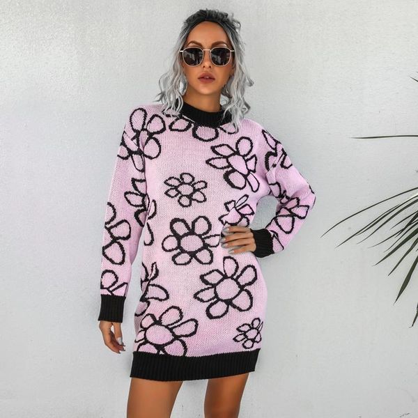women's sweaters long for women 2021 autumn winter flower pullovers knitwear loose leisure clothing o neck pull femme ladies outfits, White;black
women's sweaters long for women 2021 autumn winter flower pullovers knitwear loose leisure clothing o neck pull femme ladies outfits, White;black