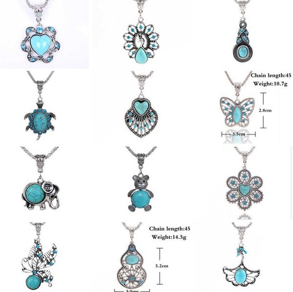 mix order heart flower tibetan silver turquoise pendant necklaces dmtqn055 fashion gift national style women diy necklace pendants
mix order heart flower tibetan silver turquoise pendant necklaces dmtqn055 fashion gift national style women diy necklace pendants