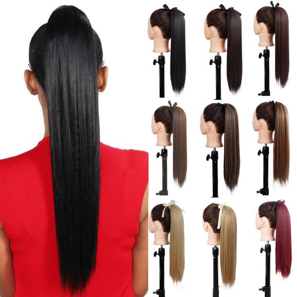 synthetic wigs 22'' 30" ponytail hair pieces heat resistant fiber straight ribbon clip in 17 colors brown black
synthetic wigs 22'' 30" ponytail hair pieces heat resistant fiber straight ribbon clip in 17 colors brown black