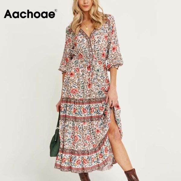aachoae women v neck floral print boho long dress lantern sleeve chic maxi dresses 2021 summer a line vintage party casual, Black;gray
aachoae women v neck floral print boho long dress lantern sleeve chic maxi dresses 2021 summer a line vintage party casual, Black;gray