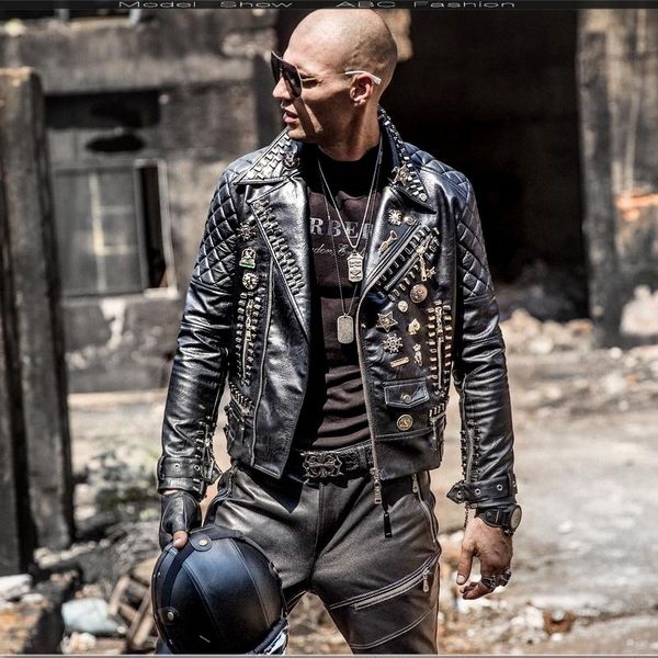 korean men's hip hop rivet punk lapel leather jacket motorcycle outside zipper handsome coat fur & faux, Black
korean men's hip hop rivet punk lapel leather jacket motorcycle outside zipper handsome coat fur & faux, Black