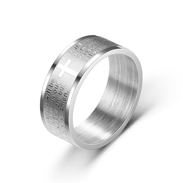 titanium steel cross scripture ring 8mm fashion gold /silver color prayer rings for women men christian jewelry gifts wedding, Slivery;golden
titanium steel cross scripture ring 8mm fashion gold /silver color prayer rings for women men christian jewelry gifts wedding, Slivery;golden