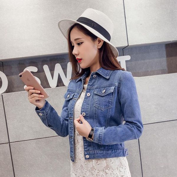 denim jacket women short jeans overcoat ladies jackets turn down collar slim white black chaqueta mujer women's, Black;brown
denim jacket women short jeans overcoat ladies jackets turn down collar slim white black chaqueta mujer women's, Black;brown