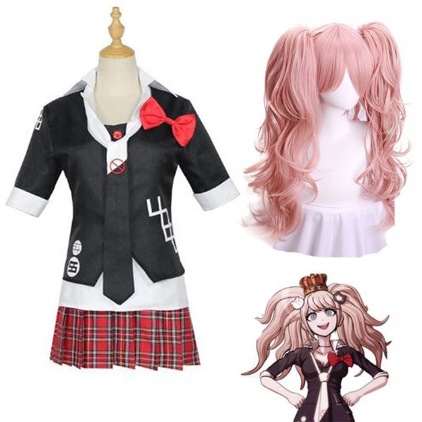 anime danganronpa cosplay costume enoshima junko uniform junko enoshima emboitement inushio kimuchi trigger pink curly wig, Black
anime danganronpa cosplay costume enoshima junko uniform junko enoshima emboitement inushio kimuchi trigger pink curly wig, Black