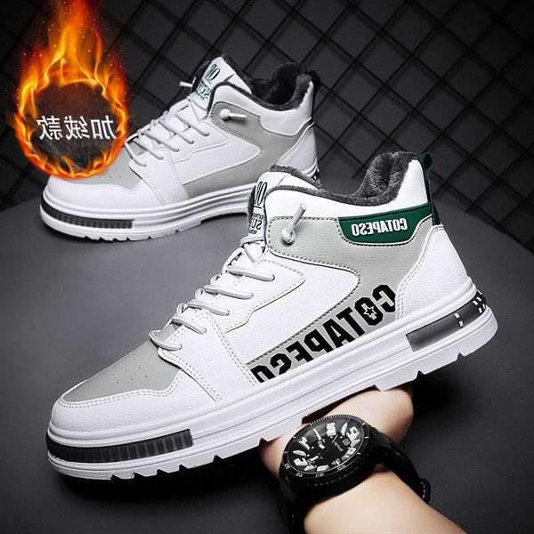 winter men's shoes plush korean fashion sports heightening board leisure warm cotton high small white tide, Black
winter men's shoes plush korean fashion sports heightening board leisure warm cotton high small white tide, Black