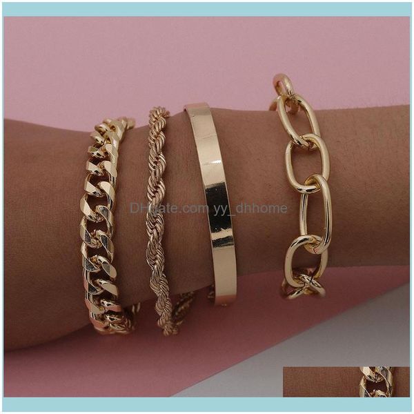 jewelry4pcs/set punk bangles twisted rope thick metal chain bracelet cuban bracelets charm hip hop jewelry link, drop delivery 2021 cmmrq, Black
jewelry4pcs/set punk bangles twisted rope thick metal chain bracelet cuban bracelets charm hip hop jewelry link, drop delivery 2021 cmmrq, Black