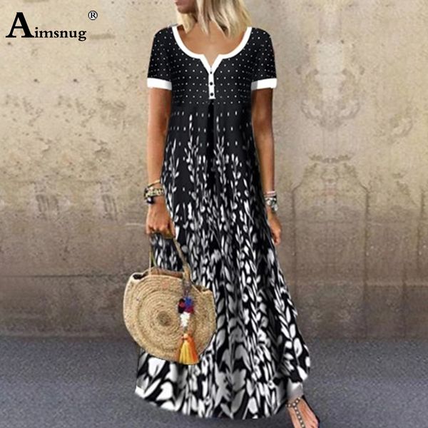 aimsnug women elegant long dress single-breasted v-neck boho print party dresses 2021 ladies vintage button casual maxi dress, Black;gray
aimsnug women elegant long dress single-breasted v-neck boho print party dresses 2021 ladies vintage button casual maxi dress, Black;gray
