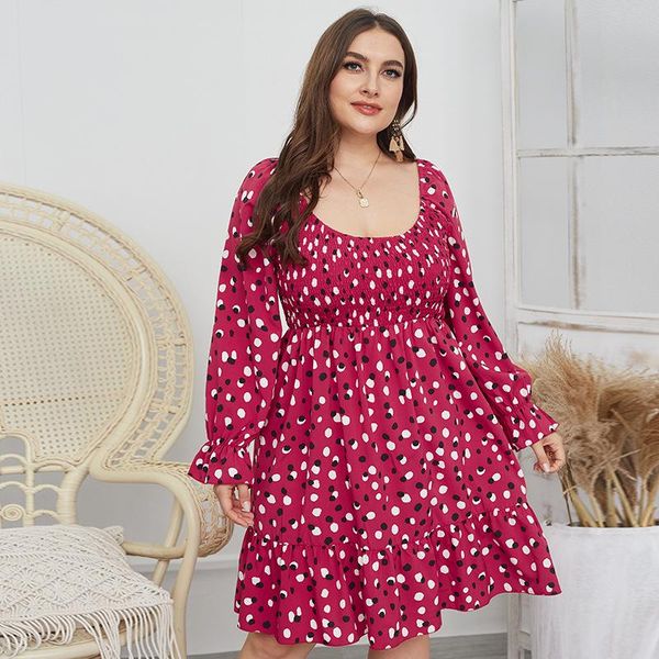 casual dresses 2021 summer women dress long sleeve polka dot print red high waist ruffles midi plus size clothing, Black;gray
casual dresses 2021 summer women dress long sleeve polka dot print red high waist ruffles midi plus size clothing, Black;gray