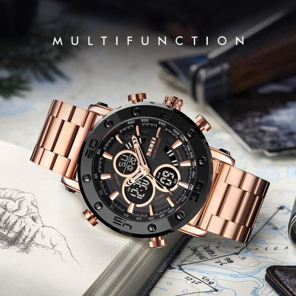 wristwatches skmei 1636 dress men digital watch waterproof satch luminous luxury steel strap wristwatch male casual clock reloj hombre, Slivery;brown
wristwatches skmei 1636 dress men digital watch waterproof satch luminous luxury steel strap wristwatch male casual clock reloj hombre, Slivery;brown
