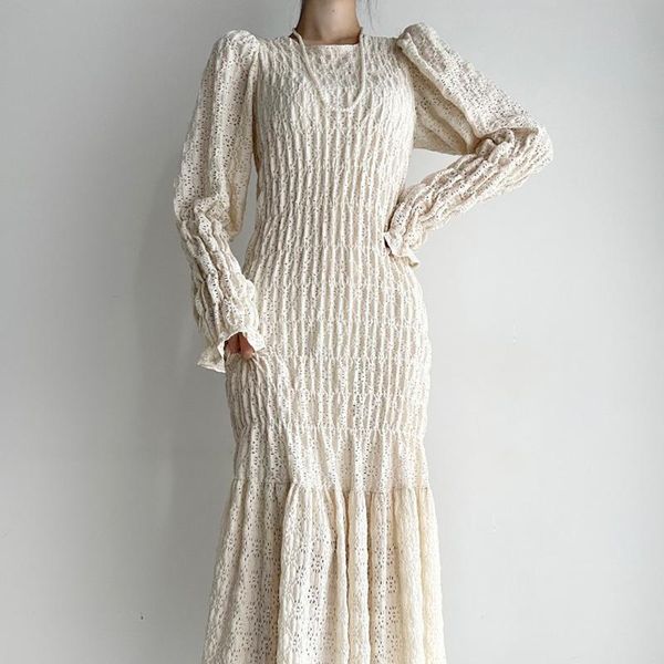 casual dresses robe femme autumn retro slim o neck pleated mermaid dress lady ruffled vestido feminino wild trumpet black long sleeve, Black;gray
casual dresses robe femme autumn retro slim o neck pleated mermaid dress lady ruffled vestido feminino wild trumpet black long sleeve, Black;gray