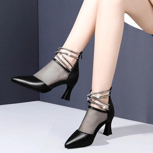 boots summer fashion mesh high heels pointed toe ankle lady grace women ventilate black bright diamond decoration mf16
boots summer fashion mesh high heels pointed toe ankle lady grace women ventilate black bright diamond decoration mf16