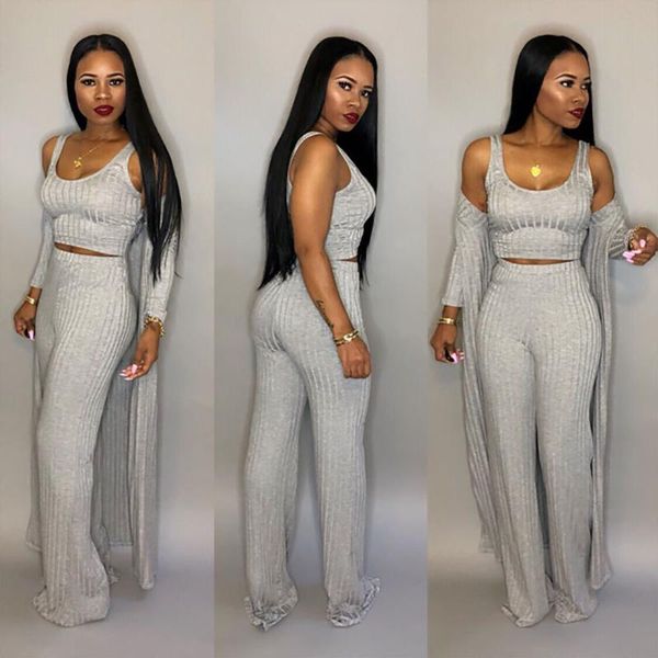 women's two piece pants 3 set women winter long sleeve three pieces sets for female coat suits, White
women's two piece pants 3 set women winter long sleeve three pieces sets for female coat suits, White